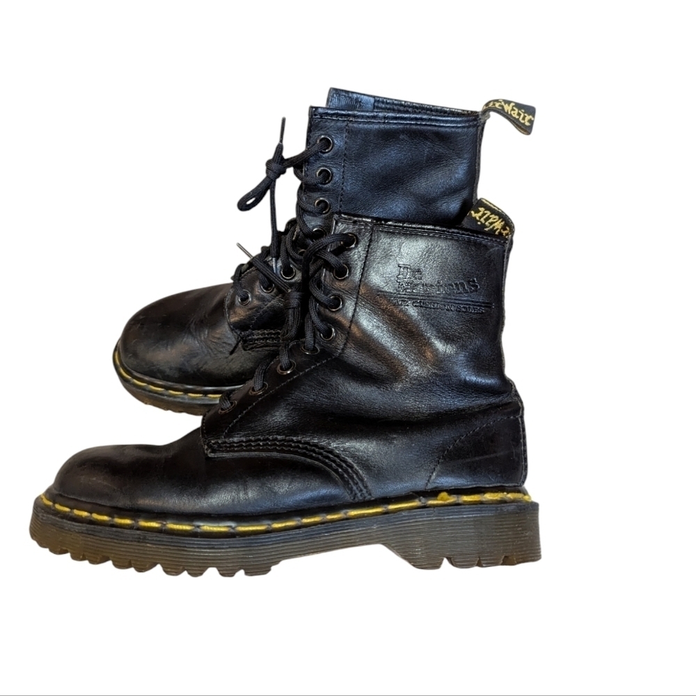 Dr. Martens Vintage 1460 Combat Boots Lug Sole Made in England UK 4 US 6 Grunge - Picture 2 of 11